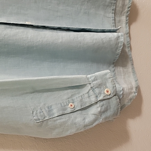 Tommy Bahama Linen Button-down - Aqua - Medium - Picture 7 of 14